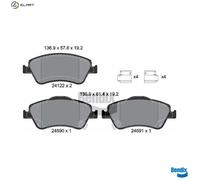 BRAKE PAD SET DISC BRAKE BPD1343 FOR TOYOTA 1NR-FE 1.3L 1ND-TV 1.4L 4cyl AURIS