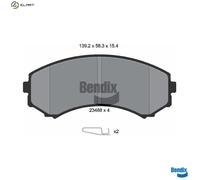 BRAKE PAD SET DISC BRAKE BPD1346 FOR MITSUBISHI PROUDIA/DIGNITY PAJERO/IV/Van