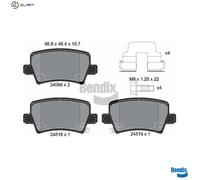 BRAKE PAD SET DISC BRAKE BPD1355 FOR HONDA CIVIC/VIII/Hatchback R18A2 1.8L 4cyl