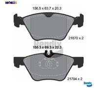 BRAKE PAD SET DISC BRAKE BPD1356 FOR MERCEDES-BENZ CLK/Convertible SLK 2.1L 4cyl