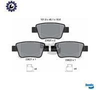 BRAKE PAD SET DISC BRAKE BPD1358 FOR TOYOTA 1ZZ-FE 1.8L 2AD-FHV/FTV 2.2L 4cyl