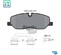 BRAKE PAD SET DISC BRAKE BPD1376 FOR LAND ROVER DISCOVERY/IV/VAN/III RANGE 4.0L