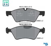 BRAKE PAD SET DISC BRAKE BPD1387 FOR MERCEDES-BENZ M272.945/943/944 3.0L 6cyl