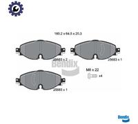 BRAKE PAD SET DISC BRAKE BPD1388 FOR SKODA VW GOLF/VII/Van ARTEON/SHOOTING 1.0L