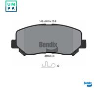 BRAKE PAD SET DISC BRAKE BPD1392 FOR MAZDA CHRYSLER PY-Y8/ZA/VPS 2.5LSHY8 2.2L