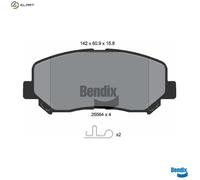 BRAKE PAD SET DISC BRAKE BPD1392 FOR MAZDA CHRYSLER PY-Y8/ZA/VPS 2.5LSHY8 2.2L