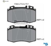BRAKE PAD SET DISC BRAKE BPD1398 FOR MERCEDES-BENZ OM 612.963 2.7L 5cyl M-CLASS