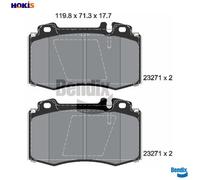 BRAKE PAD SET DISC BRAKE BPD1398 FOR MERCEDES-BENZ OM 612.963 2.7L 5cyl M-CLASS