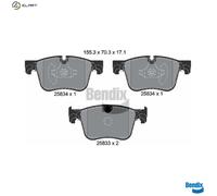 BRAKE PAD SET DISC BRAKE BPD1399 FOR PEUGEOT 308/II/SW CITROËN C4/PICASSO/Van