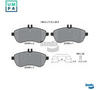 BRAKE PAD SET DISC BRAKE BPD1415 FOR MERCEDES-BENZ OM646.811/812 2.1L 4cyl