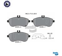 BRAKE PAD SET DISC BRAKE BPD1415 FOR MERCEDES-BENZ OM646.811/812 2.1L 4cyl