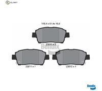 BRAKE PAD SET DISC BRAKE BPD1423 FOR TOYOTA YARIS/VERSO/VAN COROLLA/Verso MR2