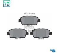 Bendix Brake Pad Set BPD1423 – Disc Brake for Toyota Yaris/Verso/Corolla/MR2
