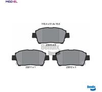 Bendix Brake Pad Set BPD1423 – Disc Brake for Toyota Yaris/Verso/Corolla/MR2