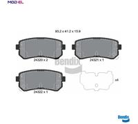 BRAKE PAD SET DISC BRAKE BPD1441 FOR HYUNDAI KIA SPORTAGE/II/VAN RIO 1.5L 4cyl