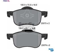 BRAKE PAD SET DISC BRAKE BPD1445 FOR VOLVO S80 S60 XC70/Cross/Country V70/II
