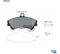 BRAKE PAD SET DISC BRAKE BPD1455 FOR MITSUBISHI SPACE/STAR/MPV CARISMA COLT/VI