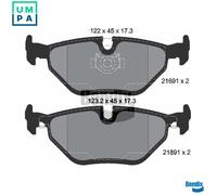 BRAKE PAD SET DISC BRAKE BPD1457 FOR ALPINA BMW M62 B46 4.6L 8cyl B10 M47D20