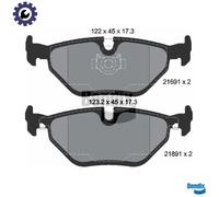 BRAKE PAD SET DISC BRAKE BPD1457 FOR ALPINA BMW M62 B46 4.6L 8cyl B10 M47D20