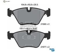 BRAKE PAD SET DISC BRAKE BPD1460 FOR BMW M47D20 2.0L 4cyl 5 E39 M57D25 M51D25