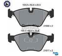 BRAKE PAD SET DISC BRAKE BPD1460 FOR BMW M47D20 2.0L 4cyl 5 E39 M57D25 M51D25