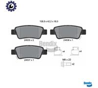 BRAKE PAD SET DISC BRAKE BPD1464 FOR HONDA CR-V/IV/III K24W 2.4L N22B4 2.2L 4cyl