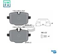 BRAKE PAD SET DISC BRAKE BPD1467 FOR BMW 2/G4/G87/Gran/Turismo/G3/Convertible
