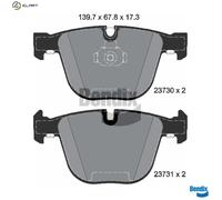 BRAKE PAD SET DISC BRAKE BPD1469 FOR ROLLS-ROYCE PHANTOM/VII/Drophead BENTLEY