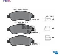 BRAKE PAD SET DISC BRAKE BPD1472 FOR HONDA CR-V/IV/III K24Z1/K24A/K24Z9 2.4L