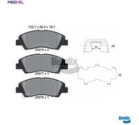 BRAKE PAD SET DISC BRAKE BPD1476 FOR HYUNDAI i10/III G3LD/G3LA/B3LA 1.0L 3cyl