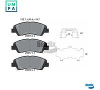 BRAKE PAD SET DISC BRAKE BPD1476 FOR HYUNDAI i10/III G3LD/G3LA/B3LA 1.0L 3cyl