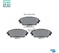 BRAKE PAD SET DISC BRAKE BPD1477 FOR MAZDA 3/CX-0 CX-3 CX-30 P5Y1/P5Y5 1.5L 4cyl