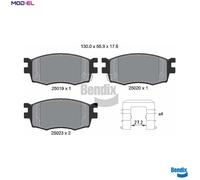 BRAKE PAD SET DISC BRAKE BPD1483 FOR HYUNDAI D3FA 1.1L 3cyl i20 IG4LA 1.2L 4cyl