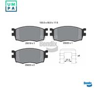 BRAKE PAD SET DISC BRAKE BPD1483 FOR HYUNDAI D3FA 1.1L 3cyl i20 IG4LA 1.2L 4cyl