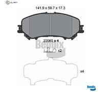 BRAKE PAD SET DISC BRAKE BPD1485 FOR RENAULT NISSAN M5M460 1.6L H5H490 1.3L 4cyl