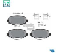 BRAKE PAD SET DISC BRAKE BPD1492 FOR ALFA ROMEO JEEP RENEGADE/SUV/VAN COMPASS