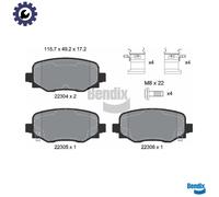 BRAKE PAD SET DISC BRAKE BPD1492 FOR ALFA ROMEO JEEP RENEGADE/SUV/VAN COMPASS