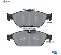 BPD1497 BRAKE PAD SET, DISC BRAKE FITS AUDI A7 SPORTBACK 3.0 TDI