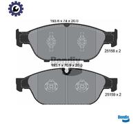 BPD1497 BRAKE PAD SET, DISC BRAKE FITS AUDI A7 SPORTBACK 3.0 TDI