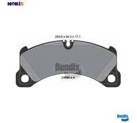 BRAKE PAD SET DISC BRAKE BPD1498 FOR PORSCHE M06.EC MCG.E/FA/EA MCN.RB 3.0L 6cyl