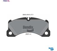 BRAKE PAD SET DISC BRAKE BPD1502 FOR VW AUDI BENTLEY PORSCHE TAYCAN/Turismo 3.0L