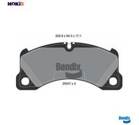 BPD1502 BRAKE PAD SET, DISC BRAKE FITS PORSCHE CAYENNE 4.8 TURBO