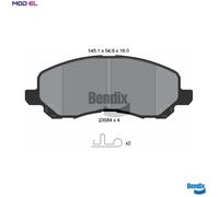 BRAKE PAD SET DISC BRAKE BPD1505 FOR JEEP DODGE LANCIA CHRYSLER ECE 2.0L 4cyl
