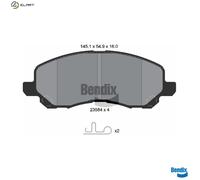 BRAKE PAD SET DISC BRAKE BPD1505 FOR JEEP DODGE LANCIA CHRYSLER ECE 2.0L 4cyl