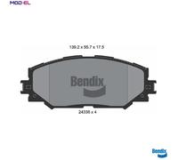 BRAKE PAD SET DISC BRAKE BPD1517 FOR LEXUS TOYOTA COROLLA YARIS MATRIX 2.4L HS