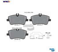 BRAKE PAD SET DISC BRAKE BPD1520 FOR MERCEDES-BENZ C-CLASS/T-Model CLK SLK 1.8L
