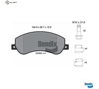 BRAKE PAD SET DISC BRAKE BPD1530 FOR VW CFPA 2.0L CNFB/CNEA/CSHA/CDBA 2.0L 4cyl