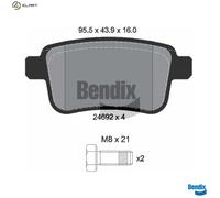 BRAKE PAD SET DISC BRAKE BPD1532 FOR MERCEDES-BENZ CITAN/Box/Body/MPV/Mixto 1.5L