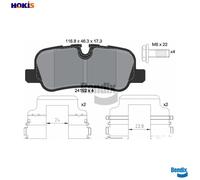 BRAKE PAD SET DISC BRAKE BPD1550 FORBRAKE PAD SET DISC BRAKE BPD1550 FOR LAND RO