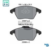 BRAKE PAD SET DISC BRAKE BPD1555 FORBRAKE PAD SET DISC BRAKE BPD1555 FOR AUDI S